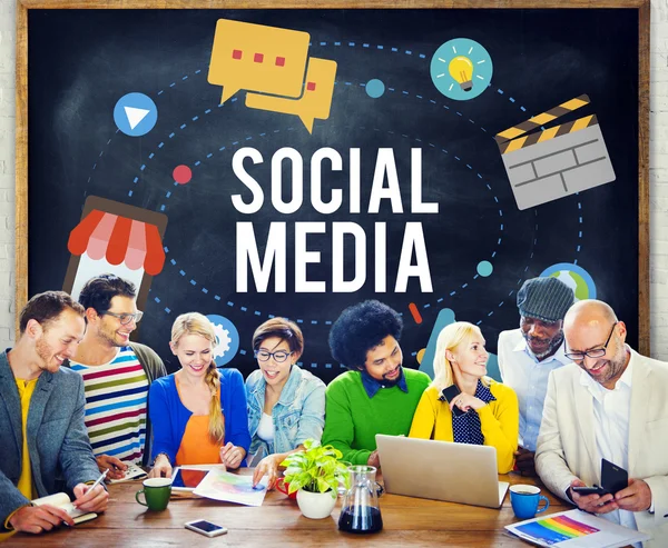 Social Media Netzwerk — Stockfoto