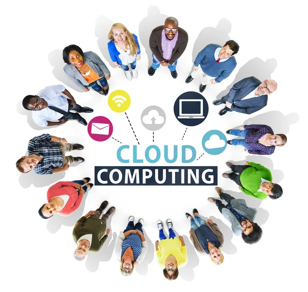 Diversity People with Cloud Computing Concept — Stock Photo, Image