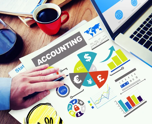 Accounting Analysis, Business Economy Concept — Stock Photo, Image