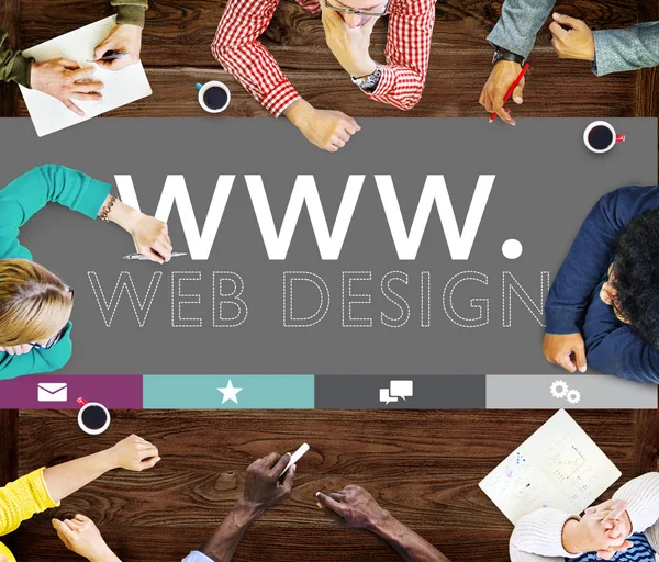 Веб-дизайн и веб-разработка — стоковое фото