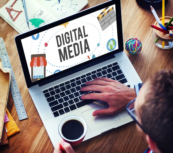 Concepto de medios digitales — Foto de Stock