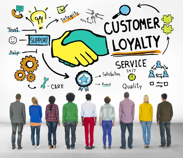 Концепція сервісу лояльності клієнтів — стокове фото