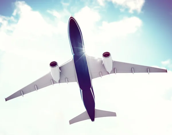 Airplane Skyline Horizon Concept — Stock Photo, Image