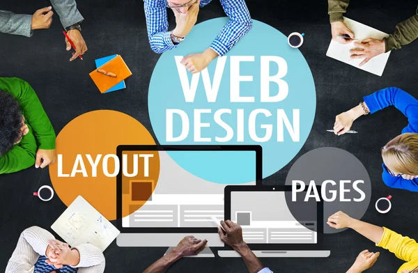 Business People avec Web Design Concept — Photo