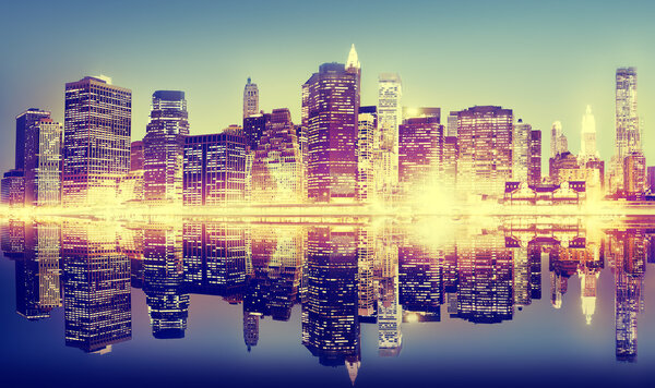 Красивый современный городской пейзаж
