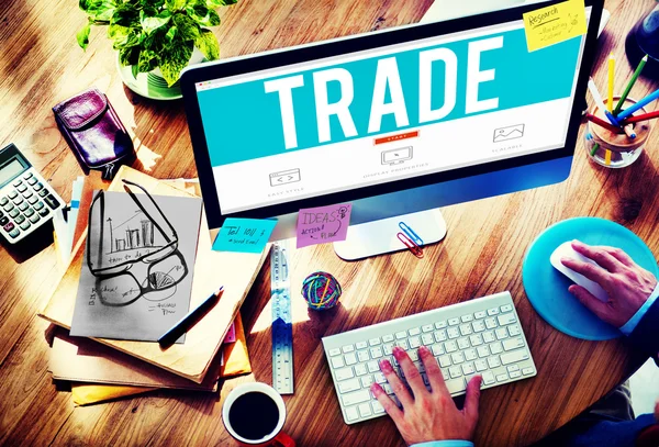 Trade Marketing, conceito de mercadoria comercial — Fotografia de Stock