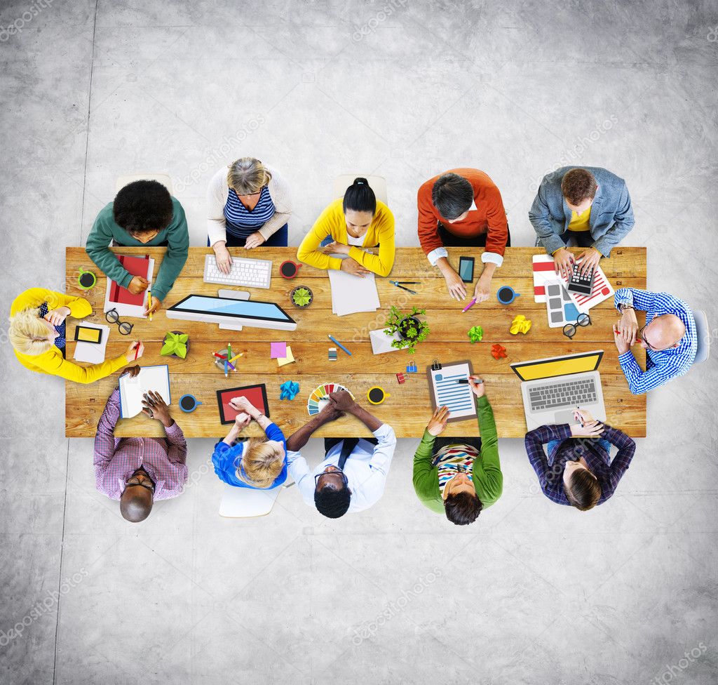 Group of Business People at Meeting