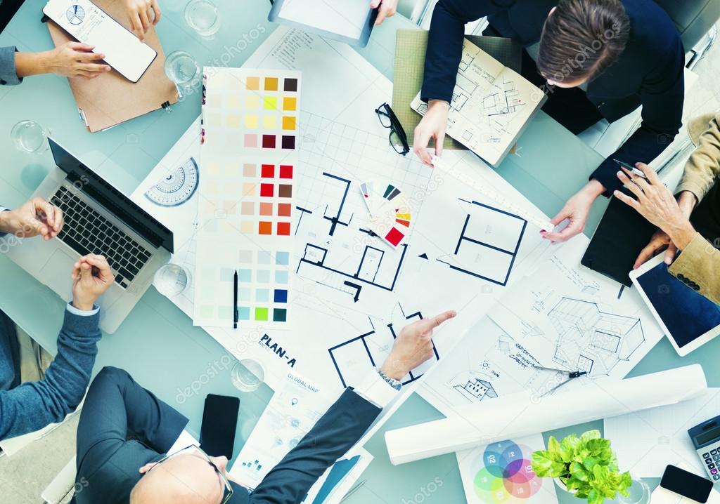 Design Team Planning New Project, Teamwork Concept — Stock Photo