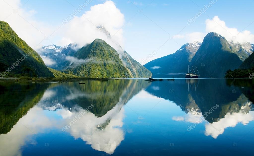 beautiful mountains with lake