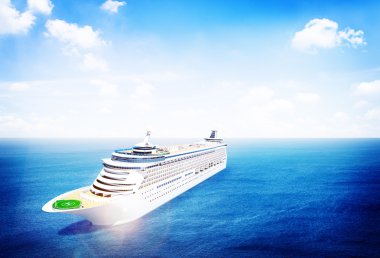 3D cruise gemi tatil kavramı