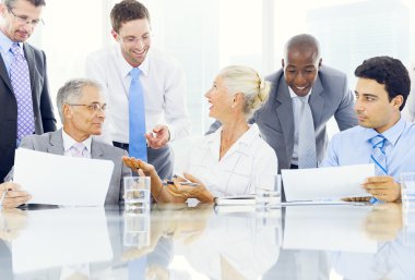 bir grup şirket toplantısında iş insan 
