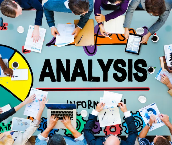 Analyse, Dateninformation, Statistikkonzept — Stockfoto