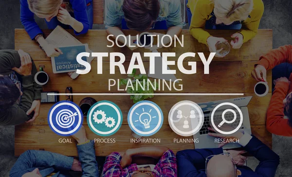 Çözüm stratejisi planlama kavramı — Stok fotoğraf