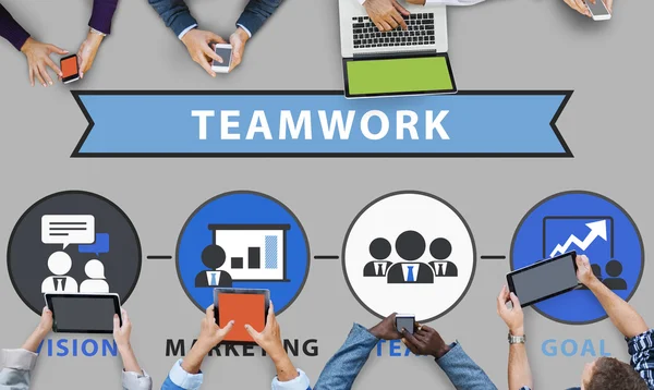 Teamwerk Team samenwerking Concept — Stockfoto