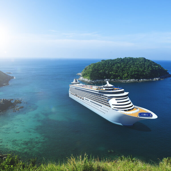 3d Cruise Ship Vacation Holiday Concept