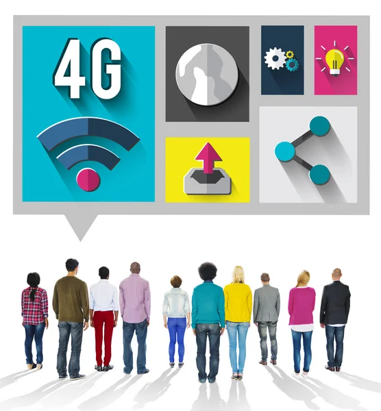 4G Technology Internet Communication — Stock Photo, Image