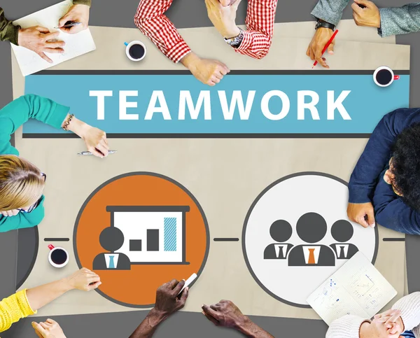 팀워크 팀 협업 개념 — 스톡 사진