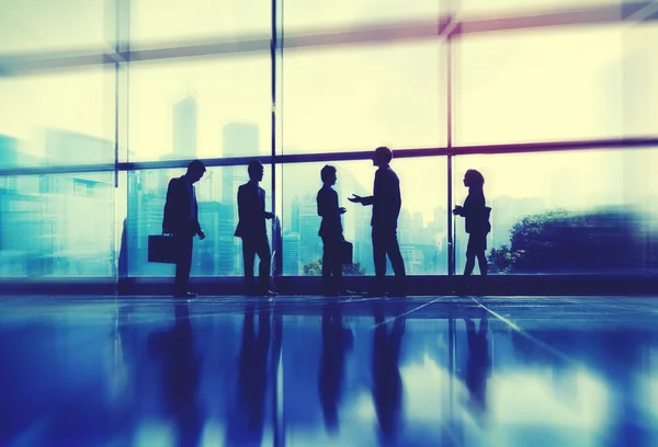 Business people silhouettes — Stock Photo, Image