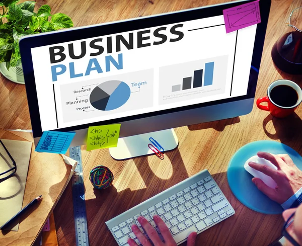 Concetto di Business Plan Strategy Meeting — Foto Stock