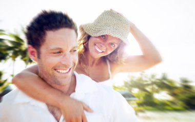 Bir çift rahatlatıcı romantik kavramı