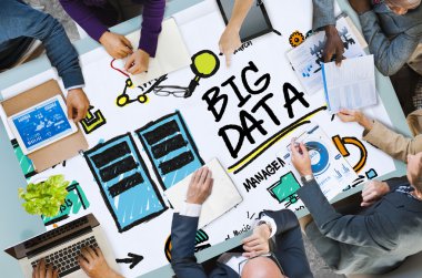 iş adamları, Toplantı ve büyük veri 