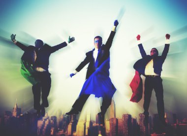 Süper kahraman işadamları uçan