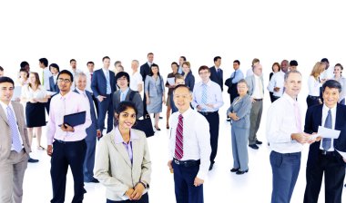Grup birlikte ayakta iş adamları
