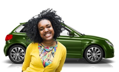 Araba araç Hatchback ulaşım 3d illüstrasyon kavramı