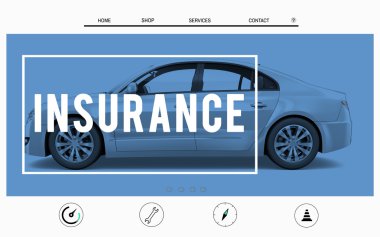 Araç Web sitesi ana sayfa düzeni reklam kavramı