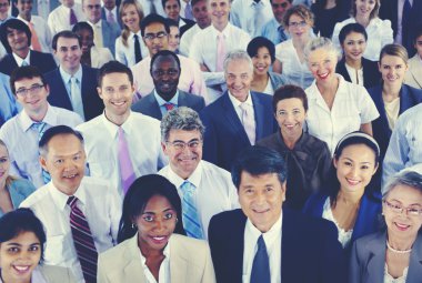 Grup birlikte ayakta iş adamları