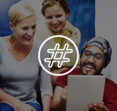 Hashtag simge sosyal medya Blog yazısı kavramı