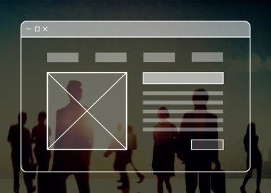 iş adamları ve Web sayfası 