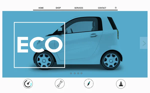 Site de carro Homepage Layout Conceito — Fotografia de Stock