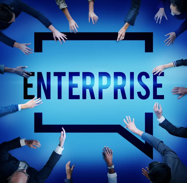 Działalności osób pracujących z Enterprise — Zdjęcie stockowe