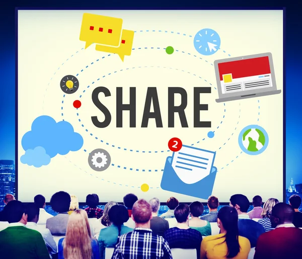 Share Connection Networking Concept — Stock Photo, Image