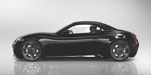 Sport Car Vehicle Transportation 3D Illustration Concept