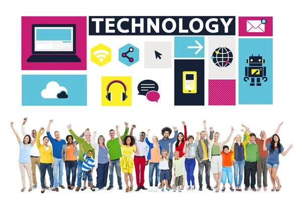 Technology Social Media Concept — Stock Photo, Image