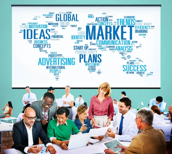 Market Plans Ideas Advertising — Stock Photo, Image