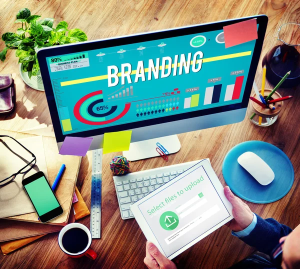 Branding Werbemarketing-Konzept — Stockfoto