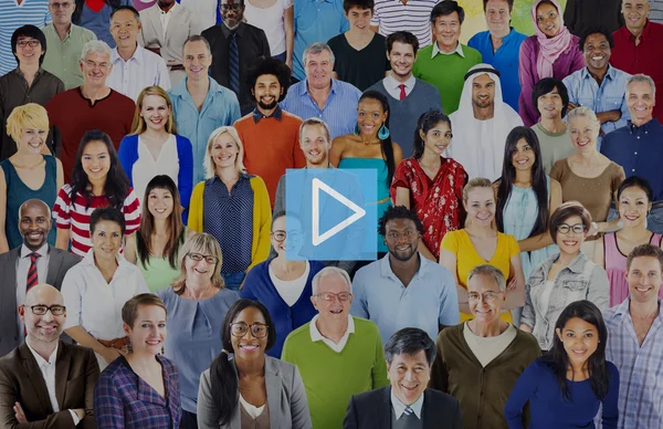 Grote groep mensen van de diversiteit — Stockfoto