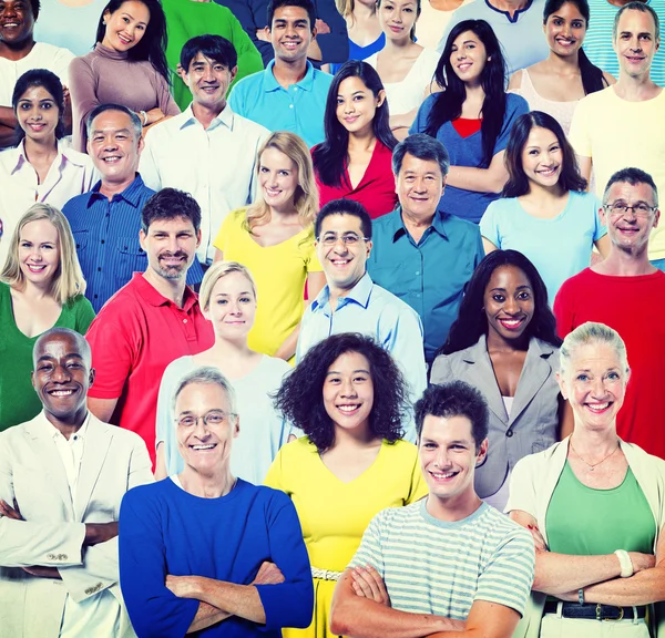 Grupa ludzi różnorodności stojących razem — Zdjęcie stockowe