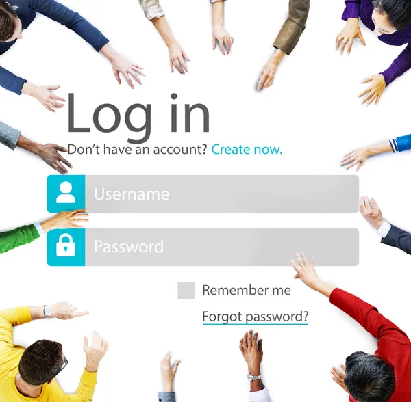 Account Login, Security Protection Concept — Stock Photo, Image