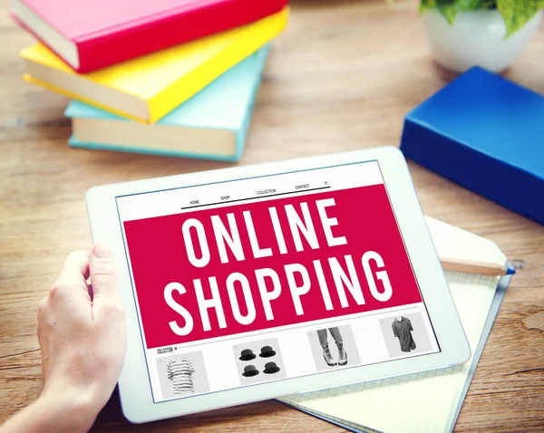 Shopping Online, Concetto Elettronico Commerciale — Foto Stock