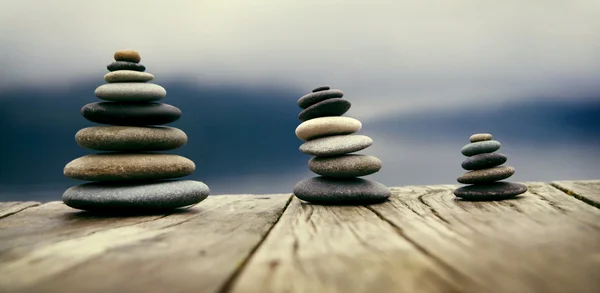 Zen Balancing Pebbles — Stock Photo, Image