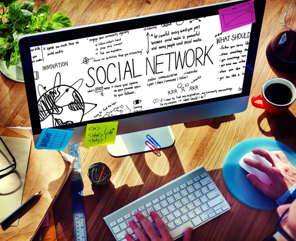 Concetto di social network — Foto Stock