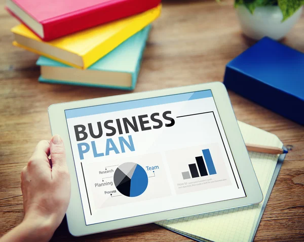 Business Plan, Concetto di riunione strategica — Foto Stock