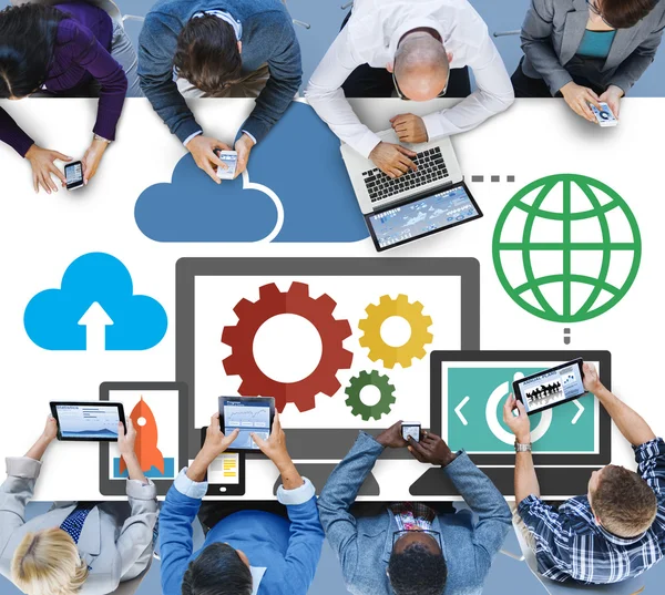 Cloud computing netwerk concept — Stockfoto