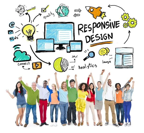 Responsieve ontwerpconcept — Stockfoto