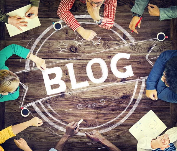 Blog Blogging, ιστοσελίδα έννοια — Φωτογραφία Αρχείου