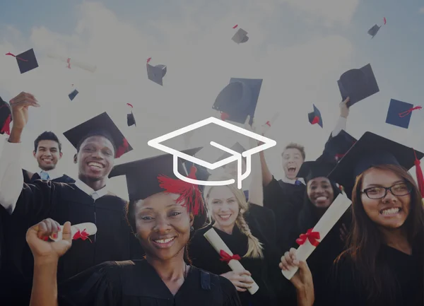 Conhecimento Conceito de Graduação em Sabedoria — Fotografia de Stock